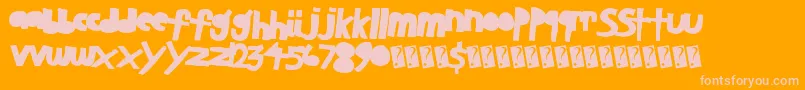 Anotherstudent Font – Pink Fonts on Orange Background