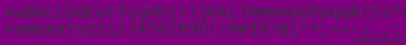 フォントLucon0 – 紫の背景に黒い文字