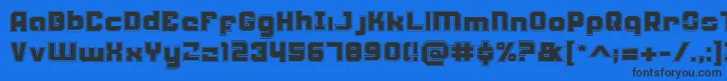 WeaponeerAcademy Font – Black Fonts on Blue Background