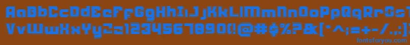 WeaponeerAcademy Font – Blue Fonts on Brown Background