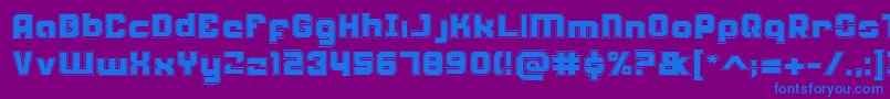 WeaponeerAcademy Font – Blue Fonts on Purple Background