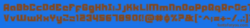 WeaponeerAcademy Font – Brown Fonts on Blue Background