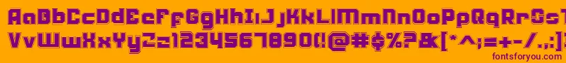 フォントWeaponeerAcademy – オレンジの背景に紫のフォント