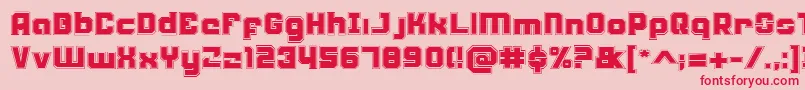 WeaponeerAcademy Font – Red Fonts on Pink Background