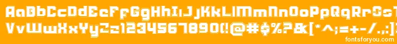 WeaponeerAcademy Font – White Fonts on Orange Background