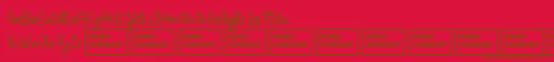 fuente MillionNotesDemo – Fuentes Marrones Sobre Fondo Rojo