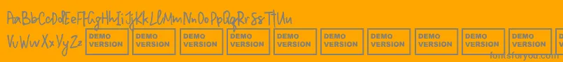 Шрифт MillionNotesDemo – серые шрифты на оранжевом фоне