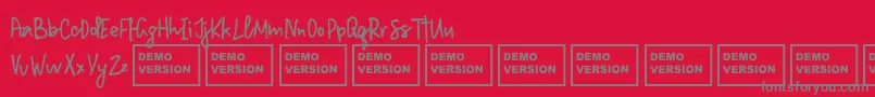 MillionNotesDemo Font – Gray Fonts on Red Background