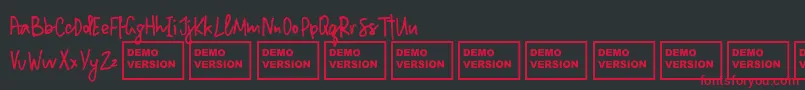 MillionNotesDemo Font – Red Fonts on Black Background