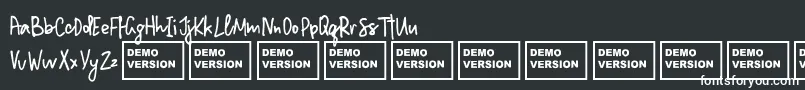 MillionNotesDemo Font – White Fonts on Black Background