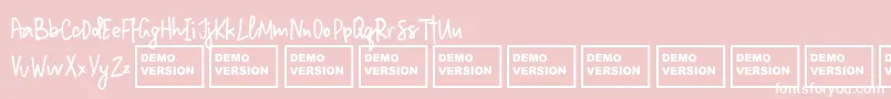 フォントMillionNotesDemo – ピンクの背景に白い文字