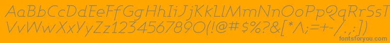 Ashbli-Schriftart – Graue Schriften auf orangefarbenem Hintergrund