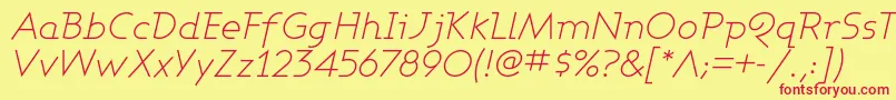 Ashbli Font – Red Fonts on Yellow Background