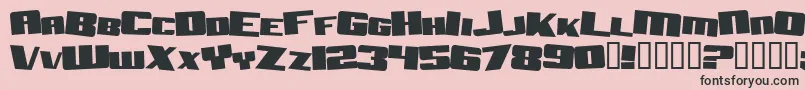 AftershockDebrisSolid Font – Black Fonts on Pink Background