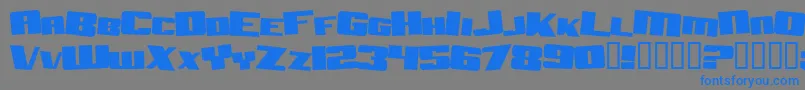 AftershockDebrisSolid Font – Blue Fonts on Gray Background