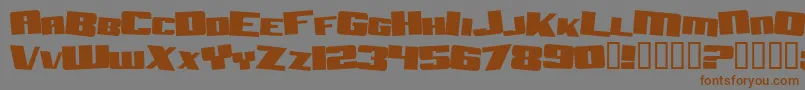 AftershockDebrisSolid Font – Brown Fonts on Gray Background
