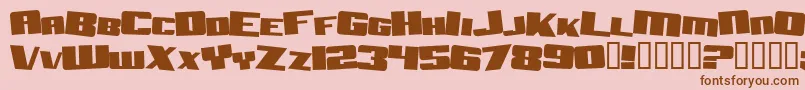 AftershockDebrisSolid Font – Brown Fonts on Pink Background