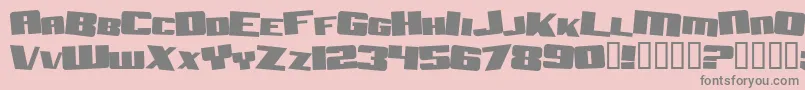 AftershockDebrisSolid Font – Gray Fonts on Pink Background