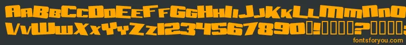AftershockDebrisSolid Font – Orange Fonts on Black Background