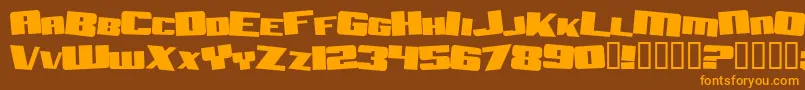 AftershockDebrisSolid Font – Orange Fonts on Brown Background