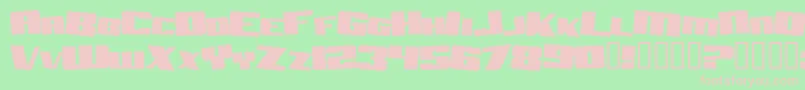 AftershockDebrisSolid Font – Pink Fonts on Green Background