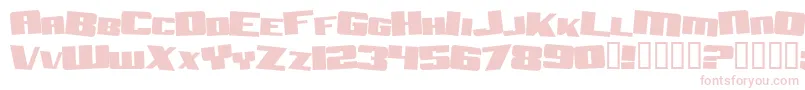 AftershockDebrisSolid Font – Pink Fonts on White Background