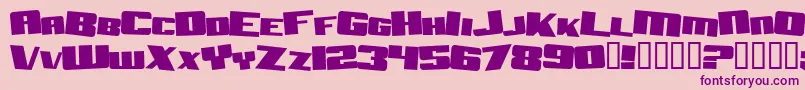 AftershockDebrisSolid Font – Purple Fonts on Pink Background