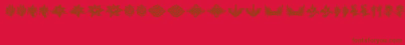 SchlussVignetten-fontti – ruskeat fontit punaisella taustalla