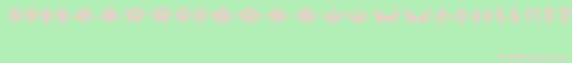 Czcionka SchlussVignetten – różowe czcionki na zielonym tle