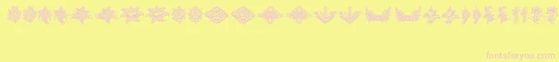 SchlussVignetten Font – Pink Fonts on Yellow Background