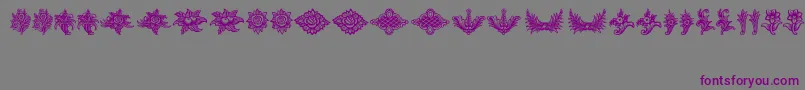 SchlussVignetten Font – Purple Fonts on Gray Background
