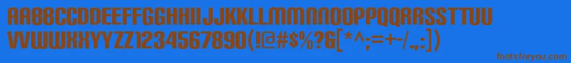 CarbonblRegular Font – Brown Fonts on Blue Background