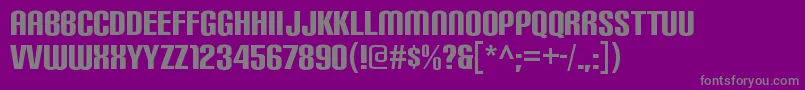 フォントCarbonblRegular – 紫の背景に灰色の文字
