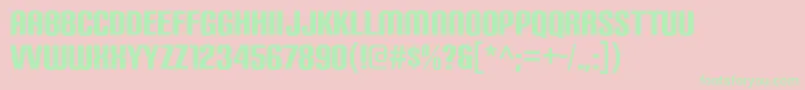 CarbonblRegular Font – Green Fonts on Pink Background