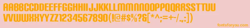 CarbonblRegular Font – Orange Fonts on Pink Background