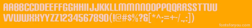 CarbonblRegular Font – Pink Fonts on Orange Background