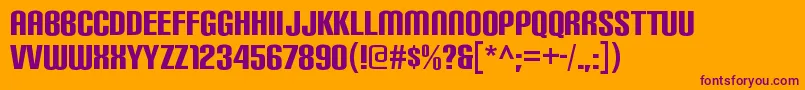 CarbonblRegular Font – Purple Fonts on Orange Background