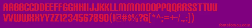 CarbonblRegular Font – Red Fonts on Purple Background