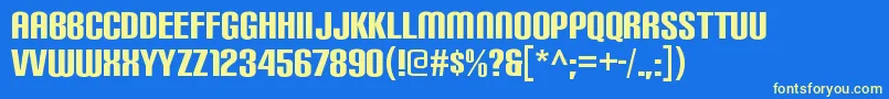 CarbonblRegular Font – Yellow Fonts on Blue Background