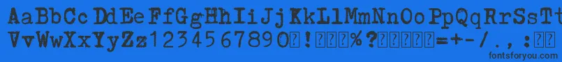 Czcionka Lucznik1303 – czarne czcionki na niebieskim tle