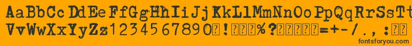 fuente Lucznik1303 – Fuentes Negras Sobre Fondo Naranja