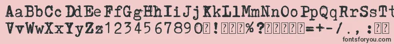 Lucznik1303-Schriftart – Schwarze Schriften auf rosa Hintergrund