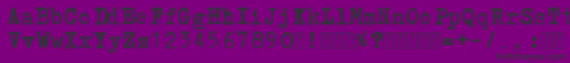 Lucznik1303-fontti – mustat fontit violetilla taustalla