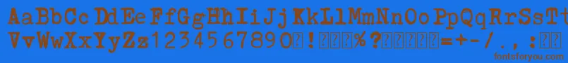 Lucznik1303 Font – Brown Fonts on Blue Background