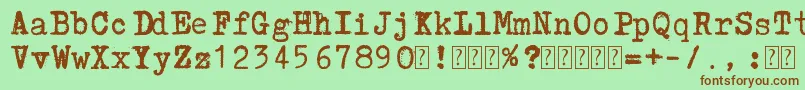 Lucznik1303 Font – Brown Fonts on Green Background