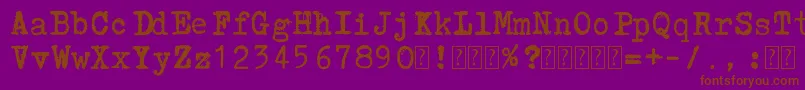 Lucznik1303 Font – Brown Fonts on Purple Background