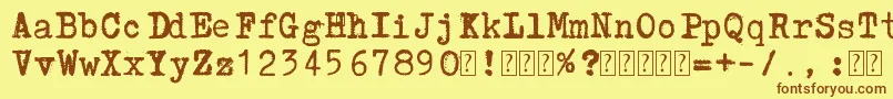 Lucznik1303 Font – Brown Fonts on Yellow Background