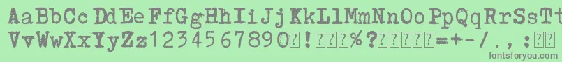 Lucznik1303 Font – Gray Fonts on Green Background