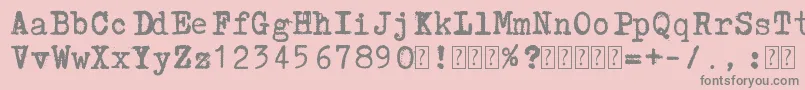 More about Lucznik1303 Font Lucznik1303 Font – Gray Fonts on Pink Background