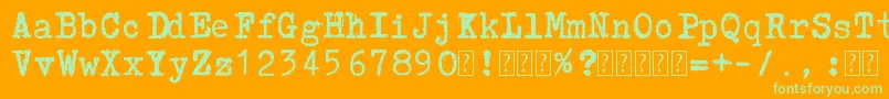 More about Lucznik1303 Font Lucznik1303 Font – Green Fonts on Orange Background